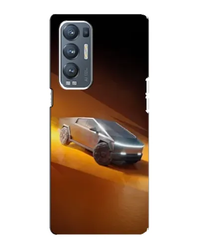 Чехол для OPPO Reno5 Pro Plus (5G) с картинкой «Cybertruck в пустыне»