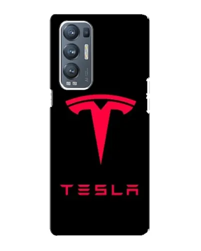 Чехол для OPPO Reno5 Pro Plus (5G) с картинкой «Tesla Red Logo»