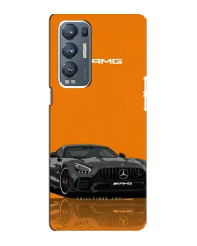 Чехол для OPPO Reno5 Pro Plus (5G) с картинкой «Оранжевый Mercedes AMG»