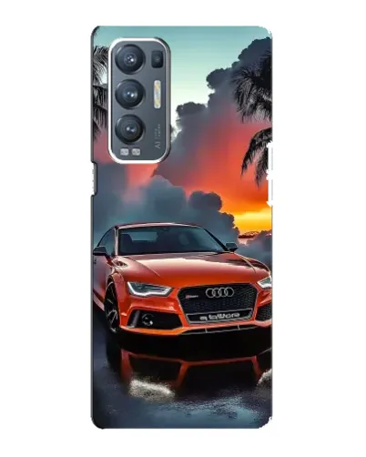 Чехол для OPPO Reno5 Pro Plus (5G) с картинкой «Audi — закат»