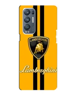 Чехол для OPPO Reno5 Pro Plus (5G) с картинкой «Lamborghini Stripe желтый»