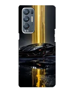 Чехол для OPPO Reno5 Pro Plus (5G) с картинкой «Ночной Lamborghini драйв»