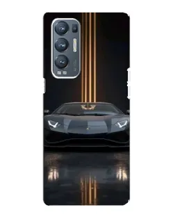 Чехол для OPPO Reno5 Pro Plus (5G) с картинкой «Lamborghini золотые линии»