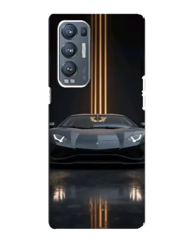 Чехол для OPPO Reno5 Pro Plus (5G) с картинкой «Lamborghini золотые линии»