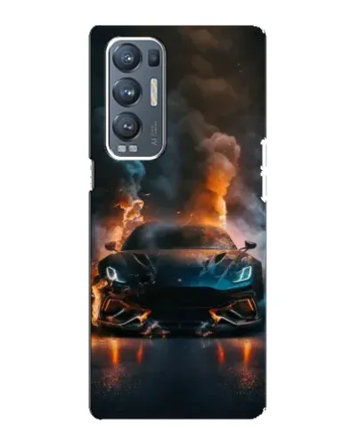 Чехол для OPPO Reno5 Pro Plus (5G) с картинкой «Lamborghini дымная эстетика»