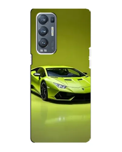 Чехол для OPPO Reno5 Pro Plus (5G) с картинкой «Салатовый Lamborghini Huracan»