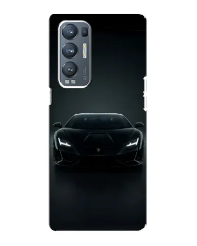 Чехол для OPPO Reno5 Pro Plus (5G) с картинкой «Черный Lamborghini Aventador»