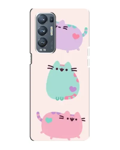 Чехол для OPPO Reno5 Pro Plus (5G) с картинкой «Pusheen трио»