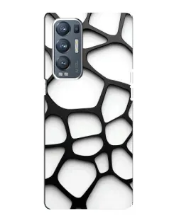 Чехол для OPPO Reno5 Pro Plus (5G) с картинкой «Белая объемная сетка»