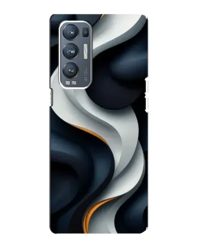 Чехол для OPPO Reno5 Pro Plus (5G) с картинкой «Объемные черно-белые ленты» Чехол для OPPO Reno5 Pro Plus (5G) с картинкой «Объемные черно-белые ленты»
