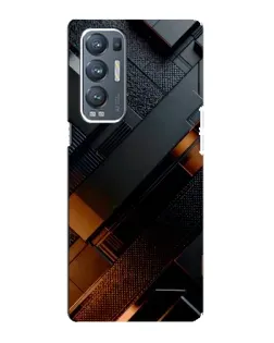 Чехол для OPPO Reno5 Pro Plus (5G) с картинкой «Черные геометрические блоки»