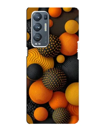 Чехол для OPPO Reno5 Pro Plus (5G) с картинкой «Объемные оранжевые сферы» Чехол для OPPO Reno5 Pro Plus (5G) с картинкой «Объемные оранжевые сферы»