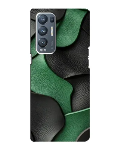 Чехол для OPPO Reno5 Pro Plus (5G) с картинкой «Зеленые кожаные волны» Чехол для OPPO Reno5 Pro Plus (5G) с картинкой «Зеленые кожаные волны»