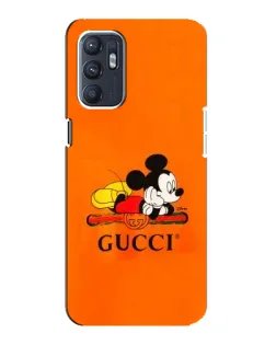 Чохол для OPPO Reno6 4G з картинкою «Міккі Маус Gucci — помаранч»