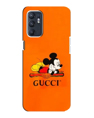 Чохол для OPPO Reno6 4G з картинкою «Міккі Маус Gucci — помаранч» Чохол для OPPO Reno6 4G з картинкою «Міккі Маус Gucci — помаранч»