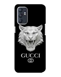 Чохол для OPPO Reno6 4G з картинкою «Gucci — срібний лев»