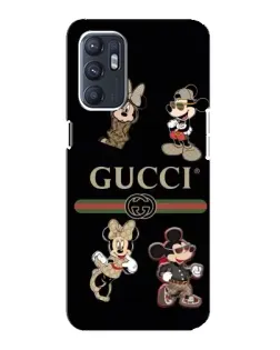 Чохол для OPPO Reno6 4G з картинкою «Gucci — герої Disney та монограма»