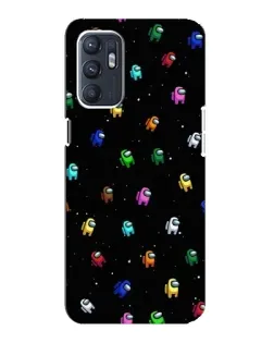 Чехол для OPPO Reno6 4G с картинкой «Экипаж Among Us»