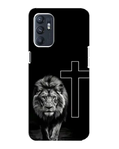 Чехол для OPPO Reno6 4G с картинкой «Лев и Крест»