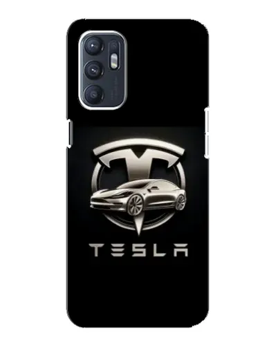 Чехол для OPPO Reno6 4G с картинкой «Tesla — серебристое авто» Чехол для OPPO Reno6 4G с картинкой «Tesla — серебристое авто»