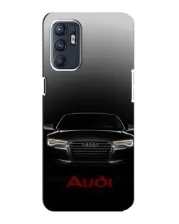 Чехол для OPPO Reno6 4G с картинкой «Audi — градиентный контур» Чехол для OPPO Reno6 4G с картинкой «Audi — градиентный контур»