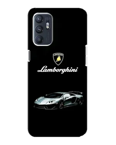 Чехол для OPPO Reno6 4G с картинкой «Логотип Lamborghini классика»