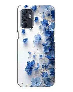 Чехол для OPPO Reno6 4G с картинкой «Голубой цветочный каскад» Чехол для OPPO Reno6 4G с картинкой «Голубой цветочный каскад»