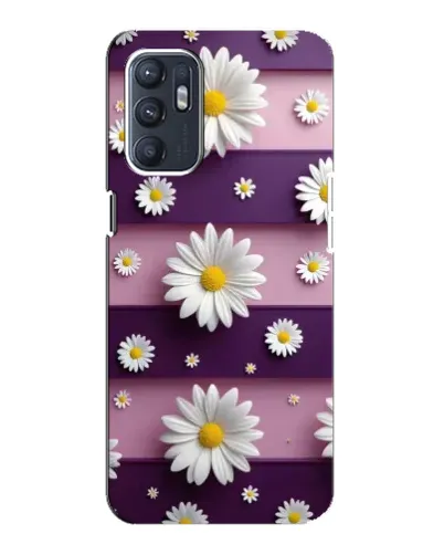 Чехол для OPPO Reno6 4G с картинкой «Ромашки на фиолетовом» Чехол для OPPO Reno6 4G с картинкой «Ромашки на фиолетовом»
