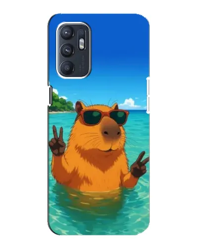 Чехол для OPPO Reno6 4G с картинкой «Морская капибара» Чехол для OPPO Reno6 4G с картинкой «Морская капибара»
