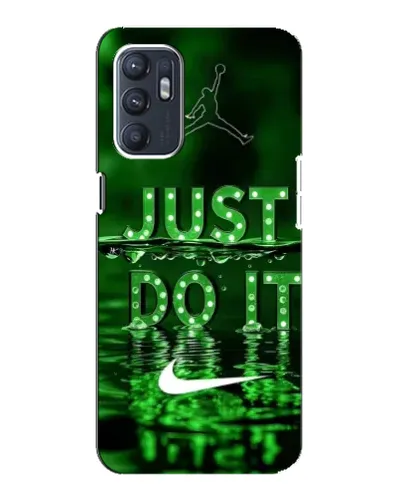 Чехол для OPPO Reno6 5G с картинкой «Зеленый неоновый Nike»