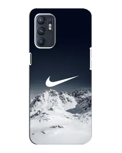 Чехол для OPPO Reno6 5G с картинкой «Nike — зимние горы»