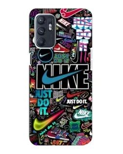 Чохол для OPPO Reno6 5G з картинкою «Яскравий колаж Nike»