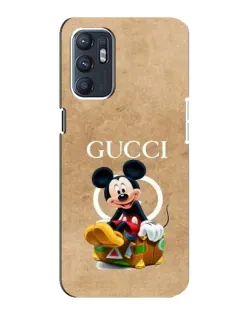 Чехол для OPPO Reno6 5G с картинкой «Микки Маус Gucci — крафт»