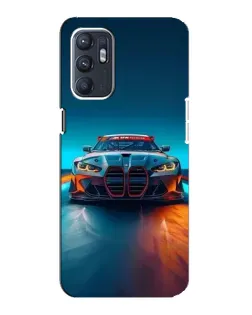 Чохол для OPPO Reno6 5G з картинкою «BMW — вогні неону»