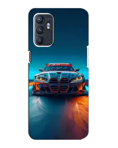 Чехол для OPPO Reno6 5G с картинкой «BMW — огни неона» Чехол для OPPO Reno6 5G с картинкой «BMW — огни неона»