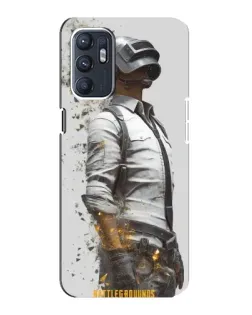 Чехол для OPPO Reno6 5G с картинкой «PUBG — боец в пыли»