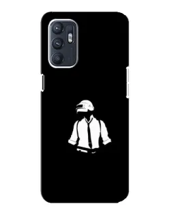 Чехол для OPPO Reno6 5G с картинкой «PUBG — белый шлем»