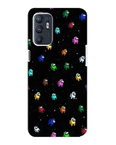 Чехол для OPPO Reno6 5G с картинкой «Экипаж Among Us»