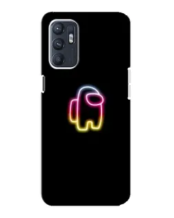 Чехол для OPPO Reno6 5G с картинкой «Among Us градиент»