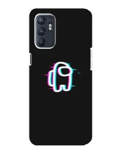 Чехол для OPPO Reno6 5G с картинкой «Among Us неон»