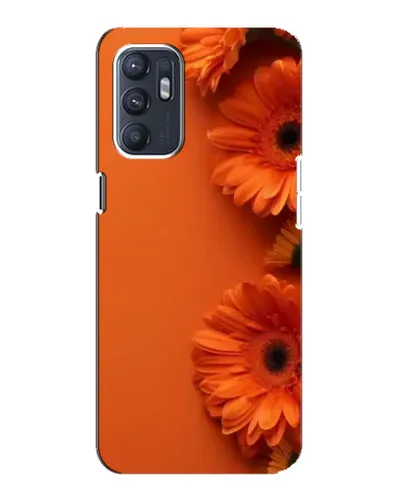Чехол для OPPO Reno6 5G с картинкой «Оранжевые герберы»