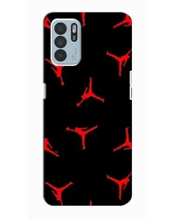 Чехол для OPPO Reno6 Z с картинкой «Jordan Red Pattern» Чехол для OPPO Reno6 Z с картинкой «Jordan Red Pattern»