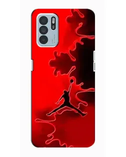 Чехол для OPPO Reno6 Z с картинкой «Jordan Red Smoke»