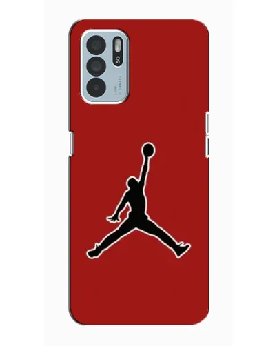 Чехол для OPPO Reno6 Z с картинкой «Jordan Red Back»