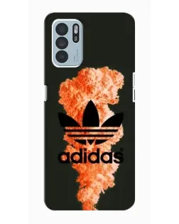 Чехол для OPPO Reno6 Z с картинкой «Оранжевый дым Adidas»
