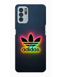 Чехол для OPPO Reno6 Z с картинкой «Неоновый Adidas»