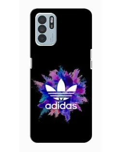 Чехол для OPPO Reno6 Z с картинкой «Взрыв красок Adidas»