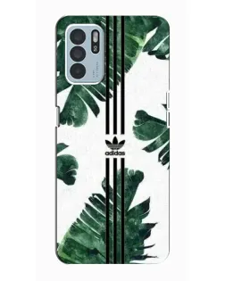 Чехол для OPPO Reno6 Z с картинкой «Пальмовые листья адидас»