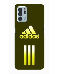 Чехол для OPPO Reno6 Z с картинкой «Оливковый градиент Adidas»