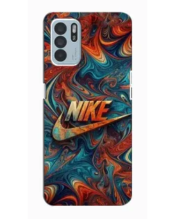 Чехол для OPPO Reno6 Z с картинкой «Nike в абстракции»